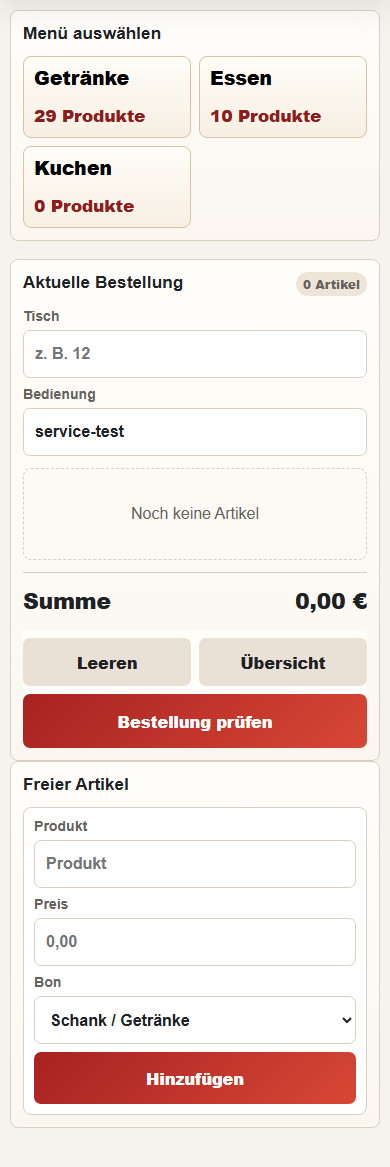 Tatsächliche Smartphone-Ansicht der Festverwaltung